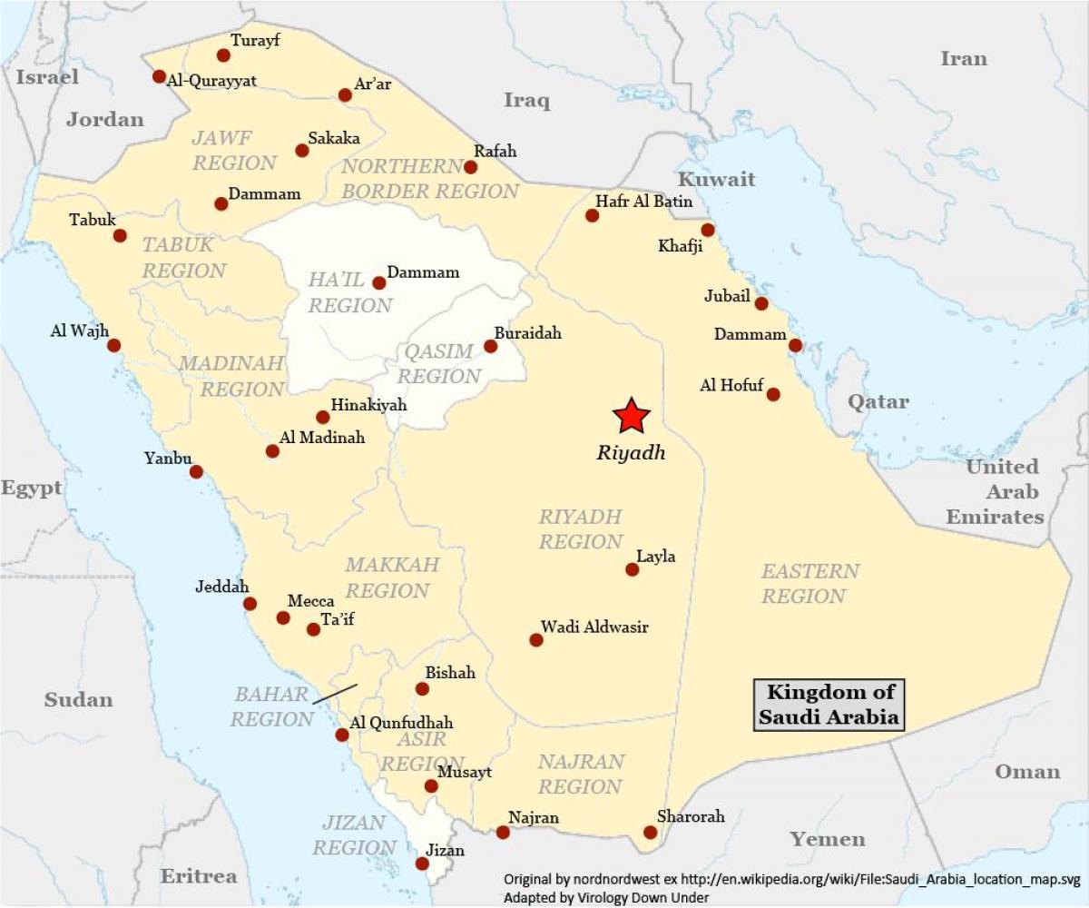 Χάρτης Σαουδική Αραβία, najran