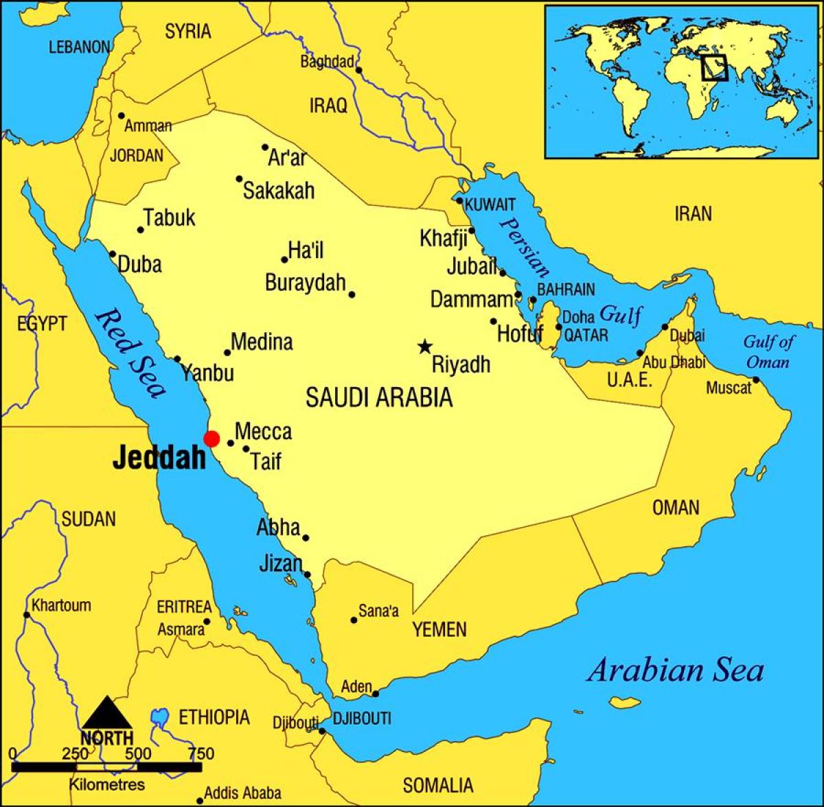 τζέντα KSA χάρτης