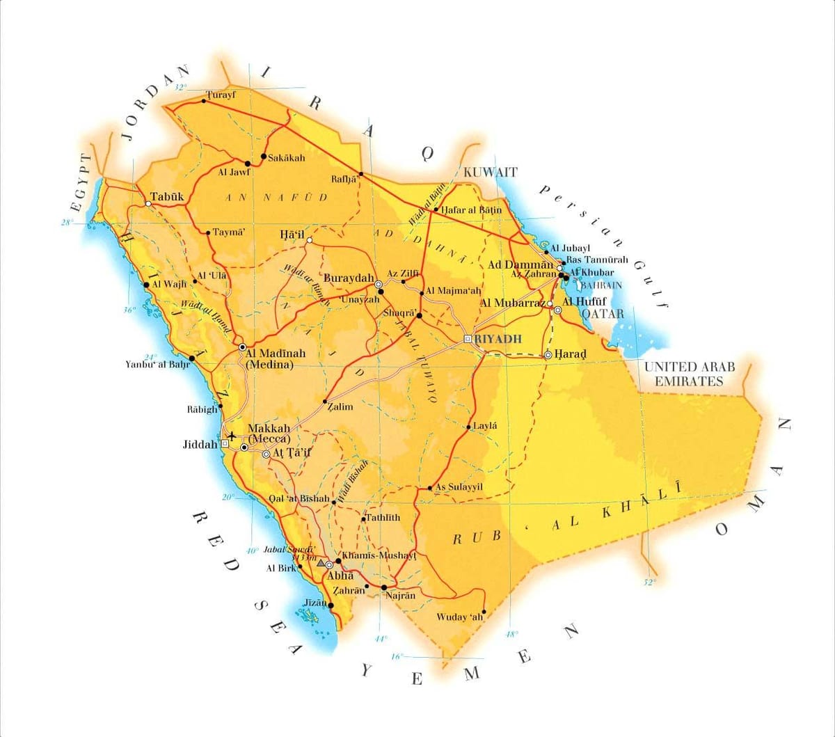 νταμάμ KSA χάρτης