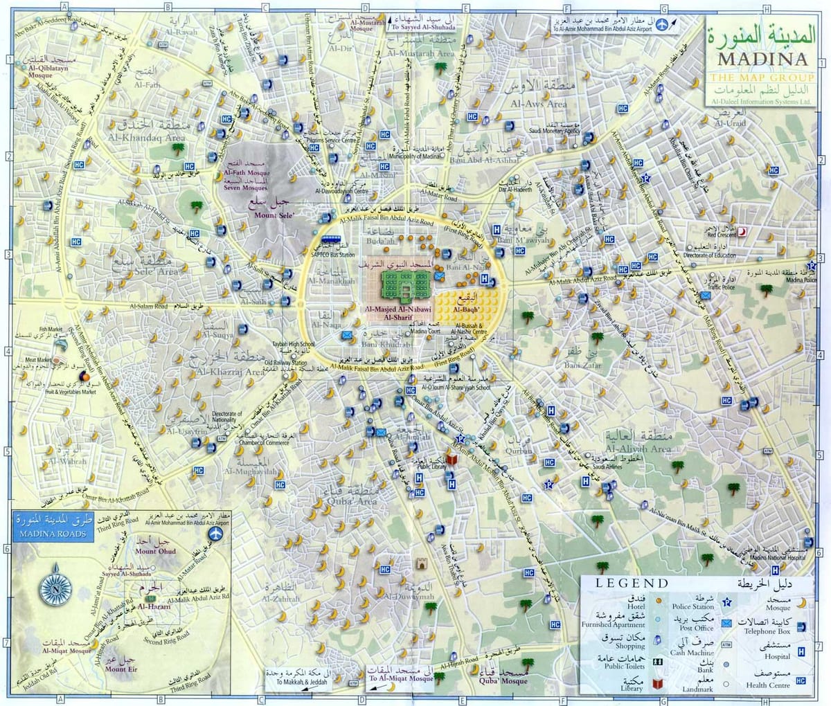 χάρτης της madina munawara Σαουδική Αραβία