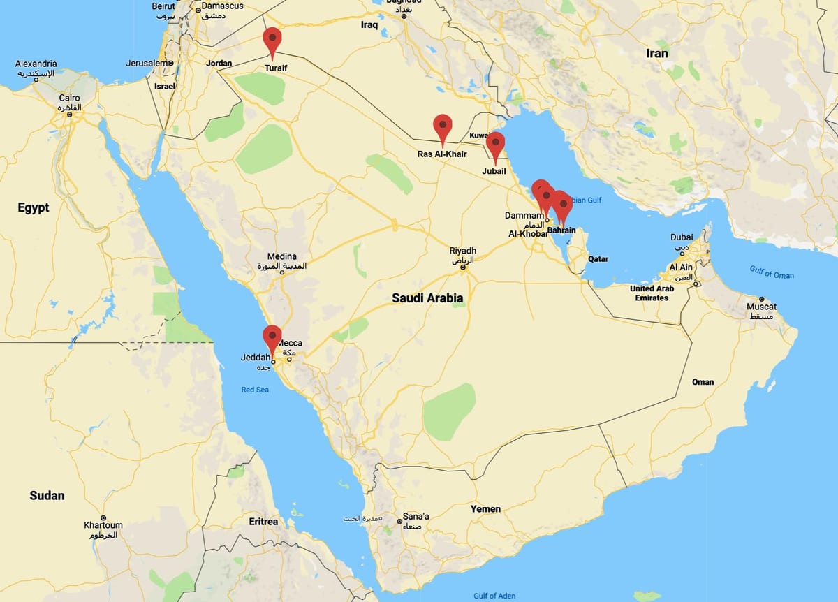 χάρτης Σαουδική Αραβία, al khobar