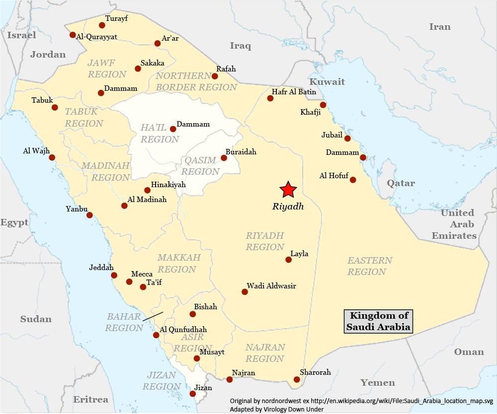 Χάρτης Σαουδική Αραβία, najran