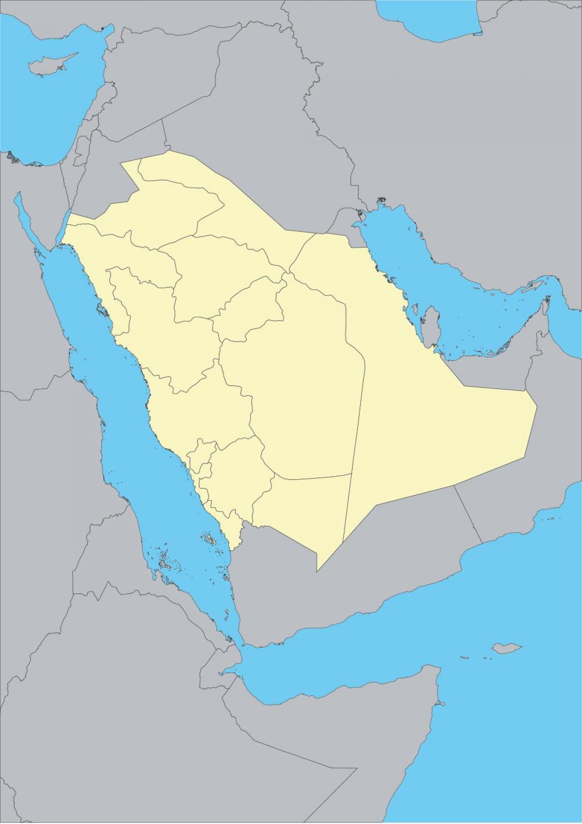 Χάρτης της Σαουδικής Αραβίας περίγραμμα