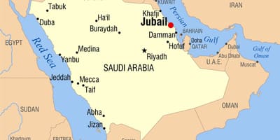 Jubail KSA χάρτης