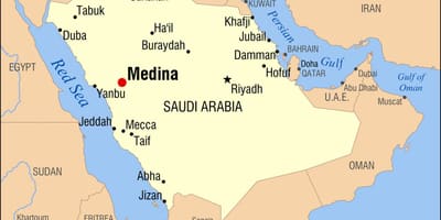 Χάρτης της medina, Σαουδική Αραβία